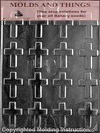 BITE SIZE CROSSES Chocolate Candy Mold With &copy; Molding Instruction - Set of 2