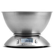 Etekcity 11lb/5kg Digital Kitchen Food Bowl Scale Stainless Steel Alarm Timer N3