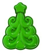 Pavoni FRT166 Platinum Silicone Christmas Tree Deco Tree Cake Mould, Green