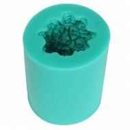 UR Bakeware Silicone Rose Flower Candle Mold Soap Mould Cylinder Wedding DIY Baking Molds N3