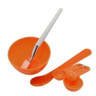 MEXUD-New 4 in 1 Makeup Beauty DIY Facial Face Mask Bowl Brush Spoon Stick Tool Set (Hot pink) N7