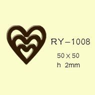 FOUR-C Sugarcraft Decoration Sheet Love Silicone Molds for Chocolate Making Color Transparent N2