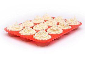 Best Silicone Cupcake Muffin Mold by Daisy's Dream - 12 Cups Silicone Pan / Baking Tray - Easy to Use - Simple... N4