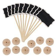 Mini Wooden Standing Chalkboard Backboard Wedding Favor Party Table Decor Message Number Price Tag N3