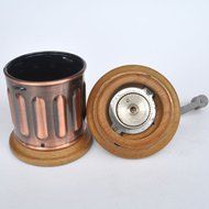 Manual Coffee Mill Grinder Canister Home with Hand Burr (Wood) N8