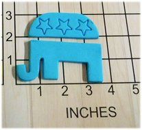 Republican Election Logo Elephant Fondant Cookie Cutter and Stamp #1032 N2