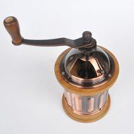 Manual Coffee Mill Grinder Canister Home with Hand Burr (Wood) N9
