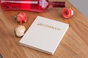 LOVENJOY with Gift Box Kissing Bride Groom Couple and Big Dog Animal Silhouette Wedding Cake Decoration Topper... N9