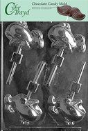 Cybrtrayd N020 Whale Lolly Chocolate Candy Mold with Exclusive Cybrtrayd Copyrighted Chocolate Molding Instructions
