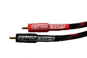 3.28 feet (1 meter) Better Cables RCA Cables - Stereo PAIR (2 cables) - Silver Serpent Anniversary Edition Audio...