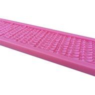 FLY Dense Weave Veins Fondant Silicone Lace Mold Cake Decorating Baking Mould,Pink N5