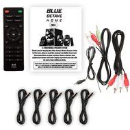 Blue Octave B54 Home Theater 5.1 Bluetooth Speaker System with FM Tuner USB and 5 Extension Cables N3