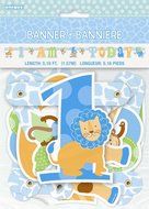 Blue Safari First Birthday Cupcake Kit for 24 N24