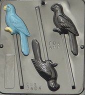 Parrot Bird Lollipop Chocolate Candy Mold 3404