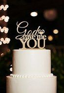 God Gave Me You Rustic Wedding Cake Toppers