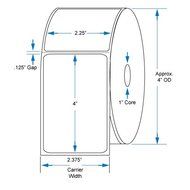 800522-405 Compatible KENCO&reg; Brand 2.25 inch x 4 inch with perf Direct Thermal Labels to fit Eltron or Zebra Printers...