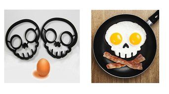 Tenta Kitchen Silicone Egg Ring Mold, Pancake Mold Set -Rabbit, Owl and Skull (Pack of 3) N3