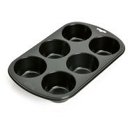 Kaiser 646213 Muffin Mould 11.42X7.09In For 6 Pcs, Black