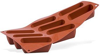 Silikomart Professional Orange Non Stick Wedge 9 forms N4