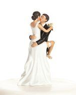 Funny Sexy African American Wedding Bride and Groom Cake Topper Figurine By Wedding Collectibles