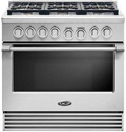 DCS RDV2366N 36" Professional Series Dual Fuel Freestanding Range in Stainless Steel N3