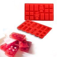 Gwogo Minifigure Building Brick Silicone Ice Tray Candy Chocolate Mold - for Lego Lovers(2 Pcs) N2
