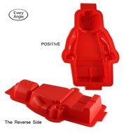 Gwogo Minifigure Building Brick Silicone Ice Tray Candy Chocolate Mold - for Lego Lovers(2 Pcs) N3
