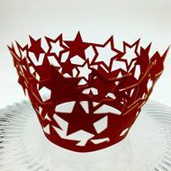 CozyT 50 PACK Stars Cupcake Wrappers Artistic Bake Cake Paper Cups Vine Lace Laser Cut Liner Baking Cup Muffin... N6