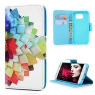 S7 Edge Case,Samsung Galaxy S7 Edge Case - Wallet Folio Flip Premuim PU Leather Case Colorful Print Design with... N5