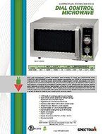 Winco (EMW-1000SD) Spectrum Commercial Microwave, Dial Stainless Steel, 1,000 W