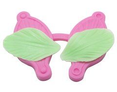FOUR-C Cake Decorating Tools Leaf Gumpaste Veiner Moulds Silicone Impression Mold Color Pink N3