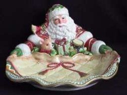 Fitz &amp; Floyd Winter Holiday Santa Server 12-1/2" Width