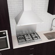 Ancona WPPW430 Wall-Mounted Classic Pyramid Style Convertible Range Hood, 30-Inch, White N11