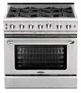 CGSR362B2N Capital Culinarian Series 36&quot; Self-Clean Gas Range with 4 Open Burners and 12&quot; Grill - Stainless Steel