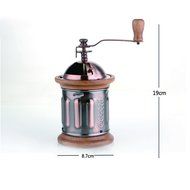 Manual Coffee Mill Grinder Canister Home with Hand Burr (Wood) N12