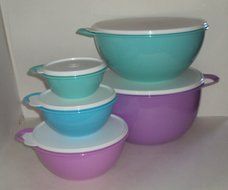 Tupperware Thatsa Bowl Tower 5 Sizes Bowls Pastel Colors Mega Set N2