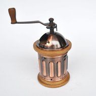 Manual Coffee Mill Grinder Canister Home with Hand Burr (Wood) N13