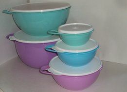 Tupperware Thatsa Bowl Tower 5 Sizes Bowls Pastel Colors Mega Set N3