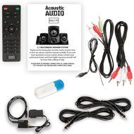Acoustic Audio AA2170 Home 2.1 Speaker System with Bluetooth Optical Input FM USB and 2 Extension Cables