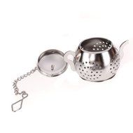Stainless Steel Teapot Tea Infuser Strainer w/ Tray N3