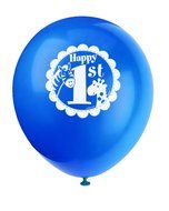 Blue Safari First Birthday Cupcake Kit for 24 N31
