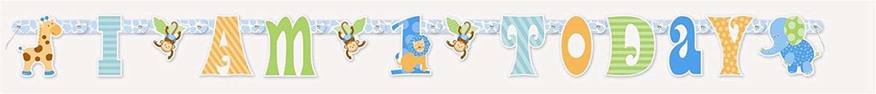 Blue Safari First Birthday Cupcake Kit for 24 N32