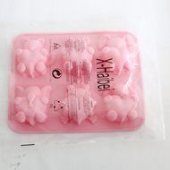 X-Haibei Frog Elephant Animal Heart Silicone Soap Mold Valentines Gift Baby Shower Favor N2