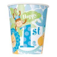 Blue Safari First Birthday Cupcake Kit for 24 N35
