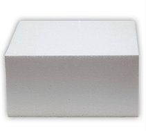 Oasis Supply 747158 Dummy Square Cake, 8&quot; x 8&quot; x 4&quot;, White
