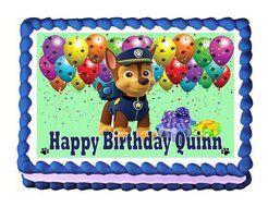 Edible Cake Topper Chase Personalizable