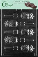 Cybrtrayd F002 Pineapple Lolly Chocolate Candy Mold with Exclusive Cybrtrayd Copyrighted Chocolate Molding Instructions