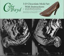 Cybrtrayd A300AB 3D Squirrel Chocolate Candy Mold Kit with 2 Molds and 3D Chocolate Instructions