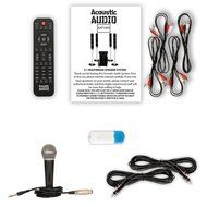 Acoustic Audio AAT1000 Tower 5.1 Speaker System with USB Bluetooth Mic and 2 Extension Cables N2