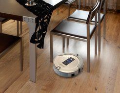 Amtidy A325 Robotinc Intelligent Robotic Vacuum Cleaner Sweep, Vacuum, Dry Mopping and Sanitize (Light Golden) N2